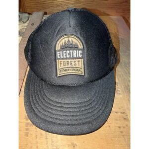 Electric Forest Festival Snapback Trucker Hat Black